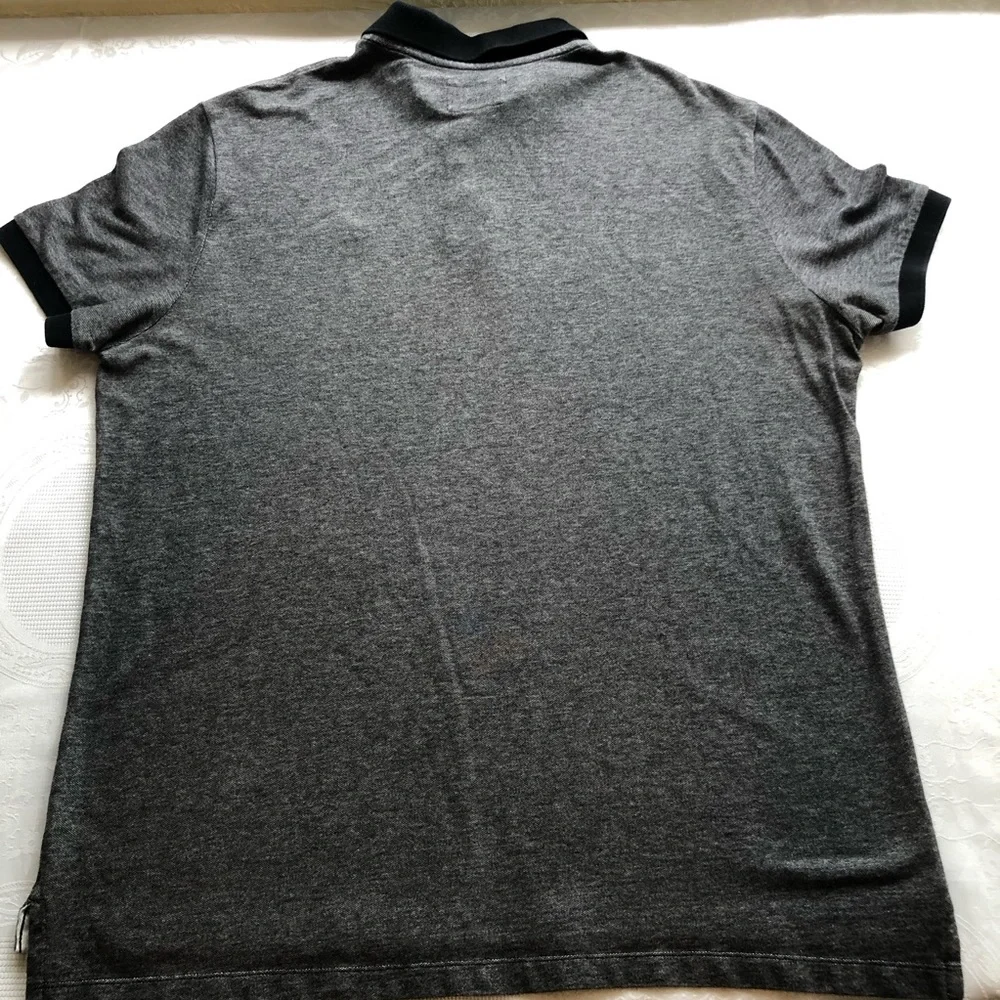 Express Pique Polo Gray Shirt Men’s Size XXL Short Sleeves Button-Up Casual-Fit
